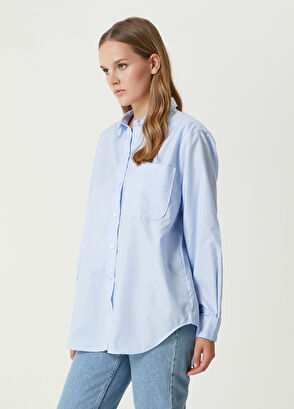 Beymen Club Açık Mavi Cepli Gömlek - 4