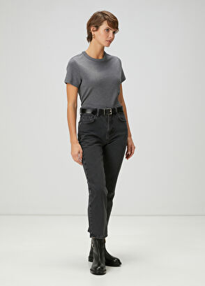 Beymen Club Antrasit Melanj Basic T-shirt - 3