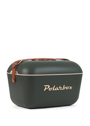 Polarbox Prinkstyle Ondas Classic Green Forest Gold Pamuk ve Deri Kayışlı Soğuk ve Sıcak Tutucu Termal Çanta 12 lt - 5