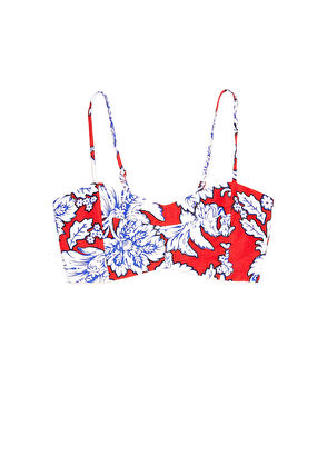 Beymen Club Kırmızı Beyaz Keten Bluz - 8