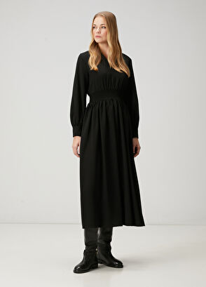Beymen Club Black Midi Dress - 4