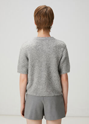 Beymen Club Gri Taş İşlemeli Hırka - 5