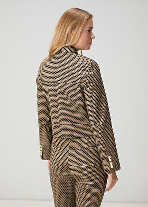 Beymen Club Siyah Bej Jakarlı Ceket - 5