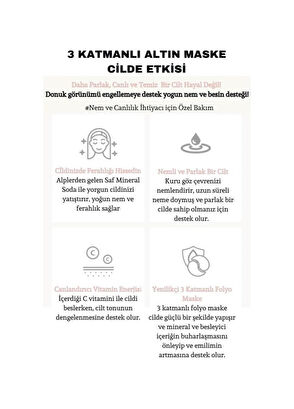 Dermal Rose Gold Glitter Foil Eye Mask 3 Katmanlı Göz Altı Torbalarına Karşı Kağıt Göz Maskesi 5'li Set 4 gr  - 5