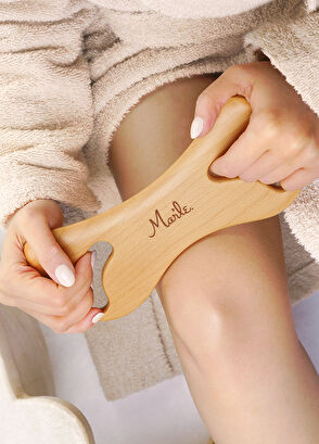 Mar'le Natural Horsehair Brush and Wooden Cellulite Massager 2-Piece Care Set - 5