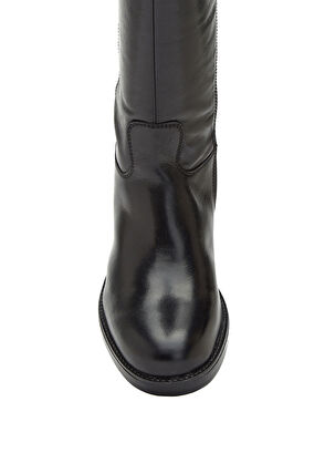 Siyah Kadın Deri Çizme - Görsel 5