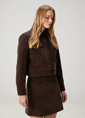 Beymen Club Brown Velvet Trucker Jacket - 4