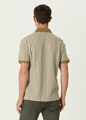 Beymen Club Comfort Fit Haki Çizgili Polo Yaka T-shirt - 6