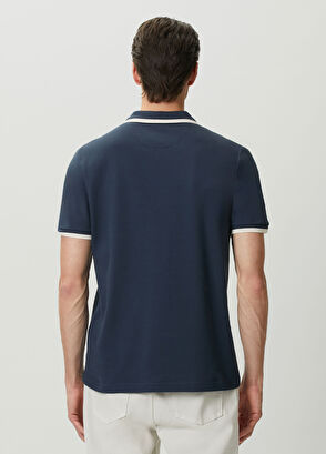 Beymen Club Lacivert Ekru Polo Yaka T-shirt - 4