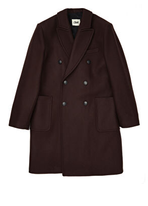 Beymen Club Bordo Kruvaze Palto - 8