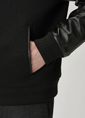 Beymen Club Siyah Garni Detaylı Deri Mont - 7