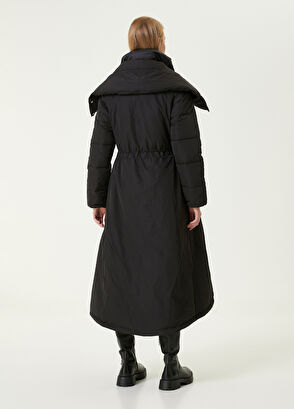 Beymen Club Siyah Yaka Detaylı Uzun Puff Kaban - 6