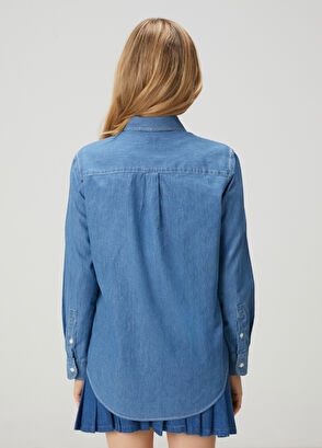 Beymen Club Blue Basic Denim Shirt - 7