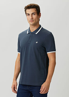 Beymen Club Navy Blue Ecru Polo T-Shirt - 3