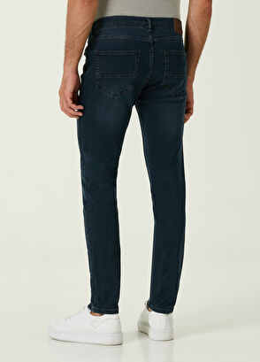 Beymen Club Slim Fit Lacivert Örme Jean Pantolon - 3