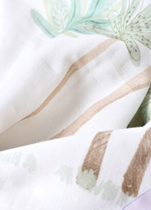 Casadora Baby Dino Organic Cotton Welt Double Sided Unisex Baby Muslin Blanket - 5