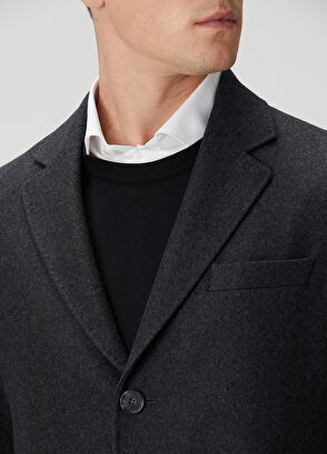 Beymen Club Antrasit Yün Palto - 5