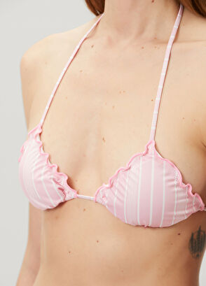 MC2 (Saint Barth) Sagitami Pink White Triangle Bikini Set - 5