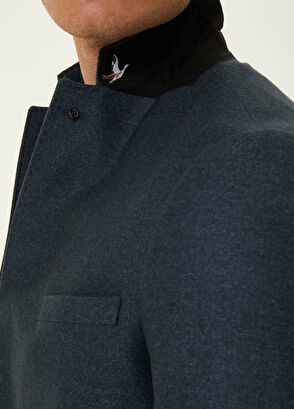 Beymen Club Koyu Gri İnce Flanel Yün Ceket - 7