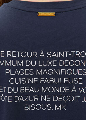Michael Michael Kors Navy Blue Printed T-Shirt - 5