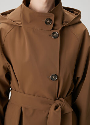 Beymen Club Kahverengi Kapüşonlu Pardösü - 6