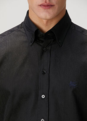 Etro Siyah Etnik Desenli Gömlek - 5