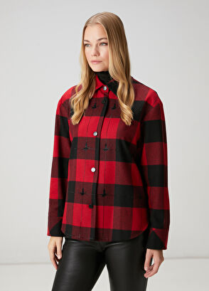 Beymen Club Kırmızı Siyah Kareli Gömlek - 4