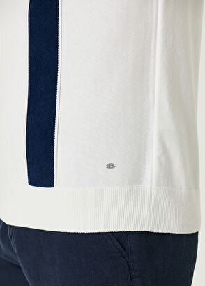 Beymen Club Beyaz Polo Yaka Havlu Dokulu Kısa Kollu Triko - 7