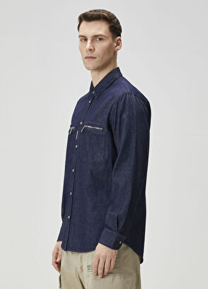 Dsquared2 Navy Blue Denim Shirt - 3