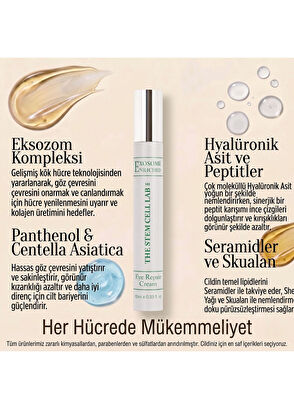 The Stem Cell Lab 101 Eye Cream Repair Eksozomla Zenginleştirilmiş Göz Çevresi Onarıcı Bakım Kremi 10 ml - 4