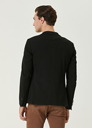 Beymen Club Black Honeycomb Textured Blazer - 5