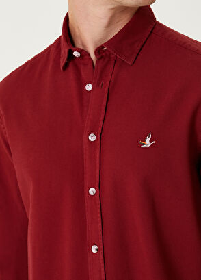 Comfort Fit Burgundy Shirt Beymen Club Comfort Fit Burgundy Shirt - 6