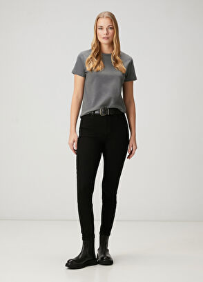 Beymen Club Gri Melanj Basic T-shirt - 3