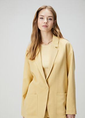 Beymen Club Krem Kol Ucu Leopar Desenli Blazer - 5