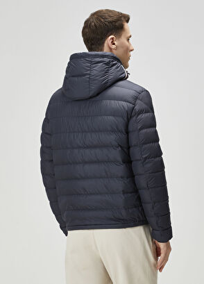 Moncler Navy Blue Hooded Puff Coat - 4