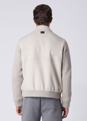Beymen Club Kırık Beyaz Bedeni Kaşe Flannel Yün Triko Mont - 6