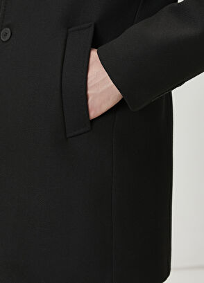 Beymen Club Siyah İtalyan Yün Kaşe Palto - 7