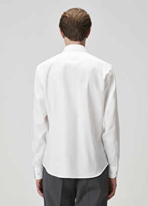 Beymen Club Comfort Fit White Non-Iron Twill Shirt - 6