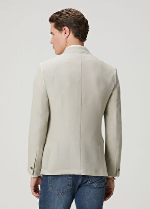 Beymen Club Stone Fine Wool Crepe Blazer - 6