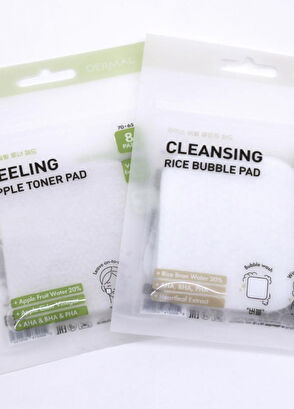 Dermal Rice Bubble Moisturizing Exfoliating 8-Pack Makeup Remover Cleansing Pad - 8