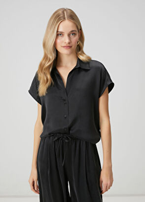 Beymen Club Black Silk Shirt - 4