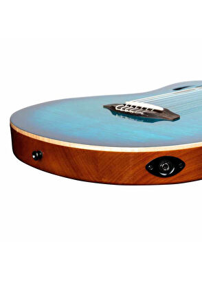 Ortega TourPlayer Deluxe RTPDLX- FMA Blue Burst Elektro Klasik Gitar - 5