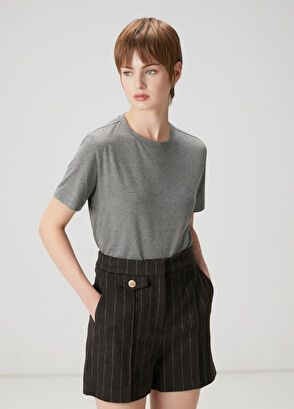 Beymen Club Antrasit Melanj T-shirt - 4