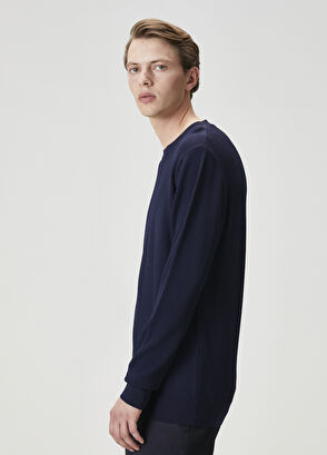 Beymen Club Navy Blue Honeycomb Knit Textured Sweater - 4