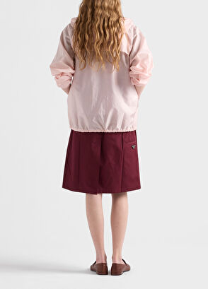 Pembe Re-Nylon Kapüşonlu Kadın Yağmurluk - Görsel 4