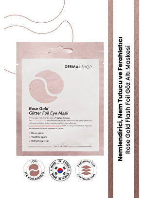 Dermal Pdrn Moisturizing Skin Repair Sheer Dissolving Jej Face Mask 34 gr + Rose Eye Mask 4 gr - 6