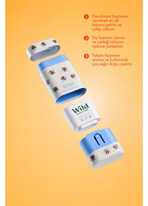 Wild Honey Bee + Honey & Cactus Flower Stick Kadın Deodorant + Refill 40 gr - 3