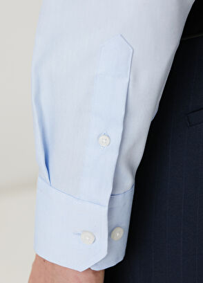 Beymen Club Comfort Fit Açık Mavi Non-iron Oxford Gömlek - 10