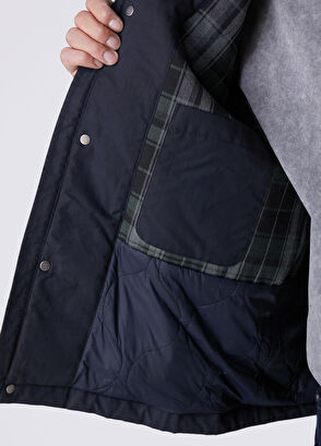 Beymen Club Navy Blue Collar Inserted Coat - 7