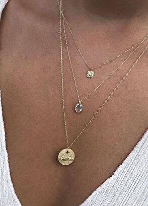 Ginza Design Jewelry Magic Sky Pırlanta Taşlı 14 Ayar Altın Kadın Kolye - 3